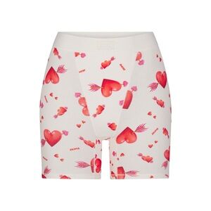 SKIMS Cotton Rib Boxer in Heart and Arrow Print